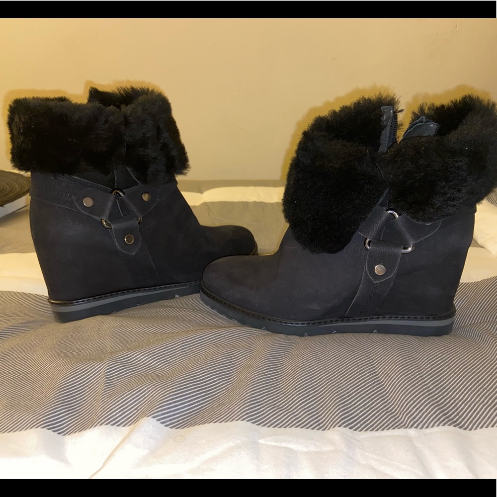 Black Wedge booties